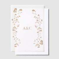 Papillon Mariage Vellum Overlay Golden