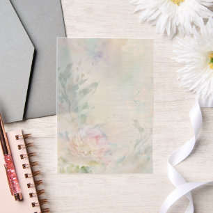 Invitations En Vélin Peine rose aux accents violet et bleu