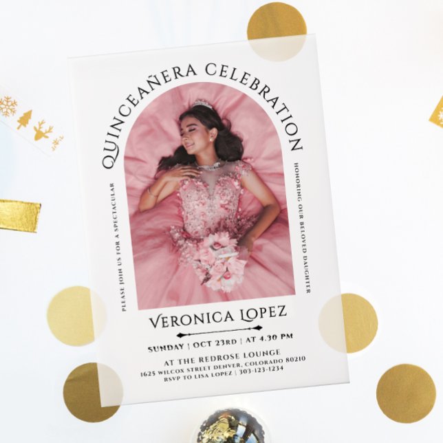 Invitations En Vélin Photo Simple Et Élégante Avec Typo Classique (Créateur téléchargé)