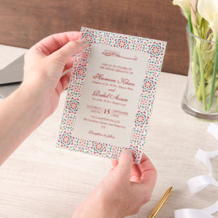 Invitations En Vélin Pierres de terre cuite mosaique marocaine islamiqu