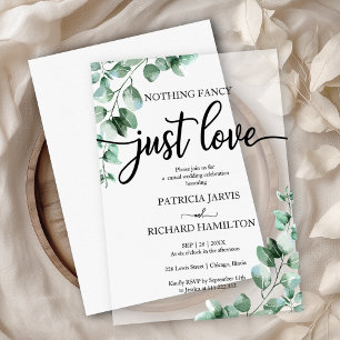 Invitations En Vélin Rien De Fancy Just Love Mariage Réception Verdure