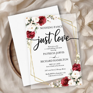 Invitations En Vélin Rien de fantaisie Juste de l'amour Mariage Bourgog
