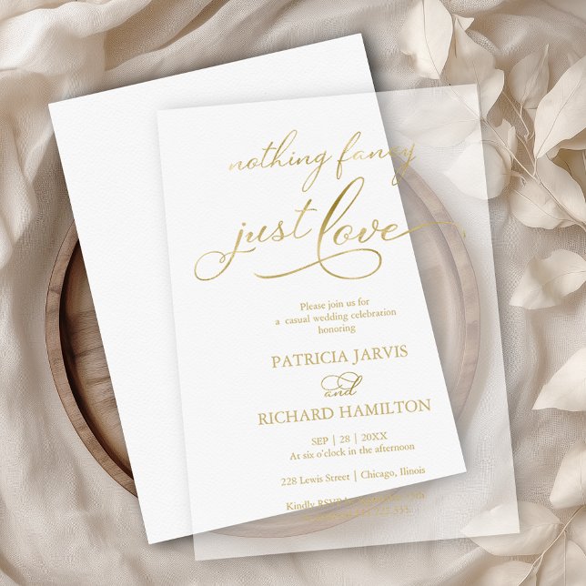 Invitations En Vélin Rien de fantaisiste, juste un mariage décontracté  (Créateur téléchargé)