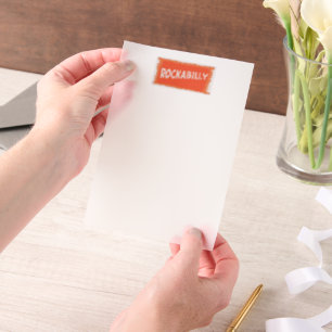 Invitations En Vélin RockaBilly déchiré des papiers de vellum blanc