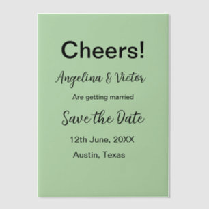Invitations En Vélin Salutations enregistrer la date simple minimaliste
