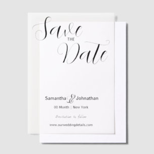 Invitations En Vélin Script de superposition photo de vellum de luxe
