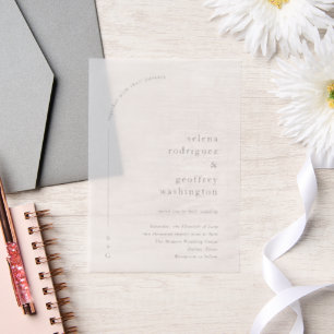 Invitations En Vélin Selena minimaliste Arch Mariage moderne