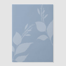 Simple Vellum Bleu Poussiéreux avec Feuilles