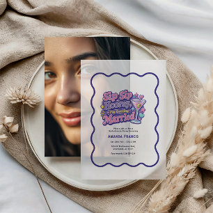 Invitations En Vélin Sip Sip Hourra Je me marie Fête de Bachelorette Y2