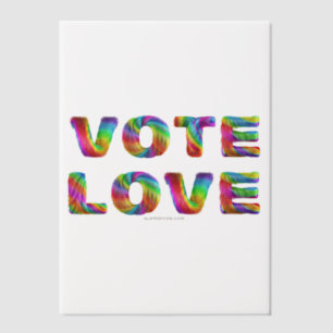 Invitations En Vélin SlipperyJoe vote amour égalité fourrure arc-en-cie