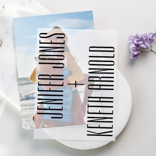 Invitations En Vélin Superposition de Mariage pour les noms en gras min (Créateur téléchargé)