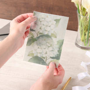 Invitations En Vélin Superposition de vélin d'hortensia blanc élégant