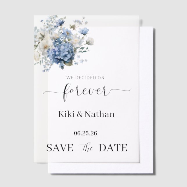 Invitations En Vélin Superposition de vélin pour la date de mariage (Compenser)