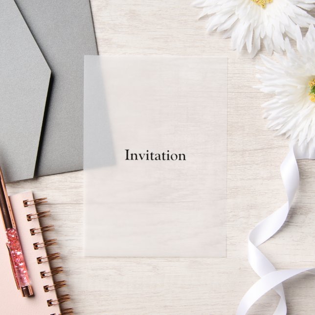 Invitations En Vélin Supprimer ce texte et ajouter votre propre concept (Mariage)