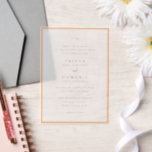 Invitations En Vélin Trisha Peach Mariage moderne<br><div class="desc">Invitations de mariage modernes avec un design propre avec des polices serif et script.</div>