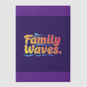 Invitations En Vélin Vagues familiales