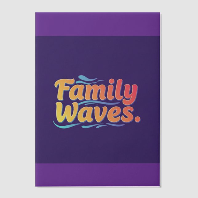 Invitations En Vélin Vagues familiales (Recto)