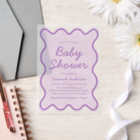Vastes Moderne Courbe Gras Retro Baby shower pourp
