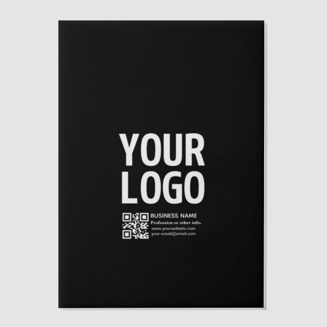 Invitations En Vélin Votre logo avec code QR et texte modifiables  (Recto)