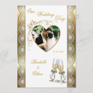 Invitations en verre de photo de mariage de