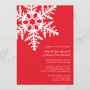 Invitations enormes de mariage de flocon de neige