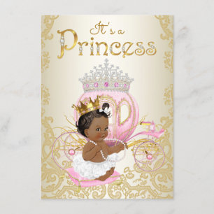 Invitations ethniques de princesse baby shower