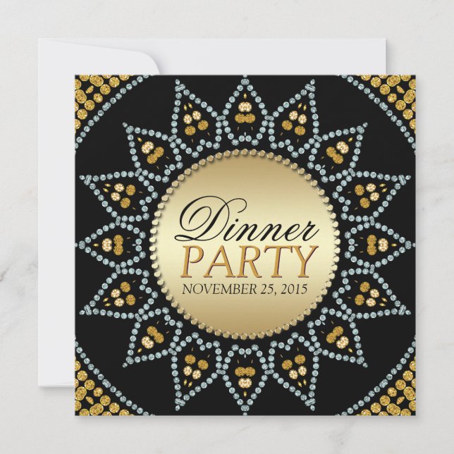 Invitations Exotic Sparkle Sunflower Diner (Devant)