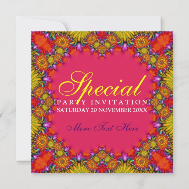 Invitations Exotic Tribal Fruity Party (Devant)