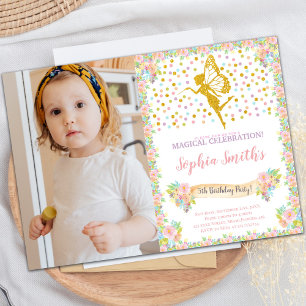 Invitations Fairy Party personnalisables pour les 
