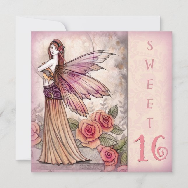 Invitations Fairy Sweet sixteen Party (Devant)