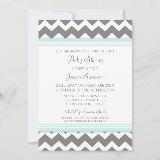 Invitations faites sur commande de baby shower de (Dos)