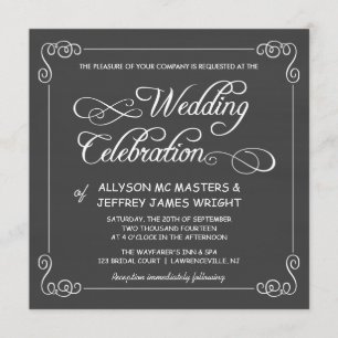 Invitations faites sur commande de mariage de