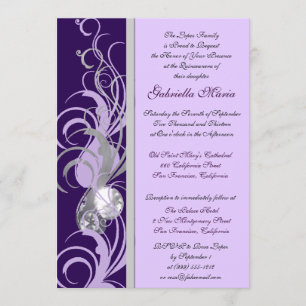 Invitations faites sur commande pourpres et
