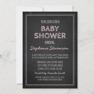 Invitations faites sur commande roses de baby