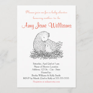 Invitations faits sur commande de baby shower