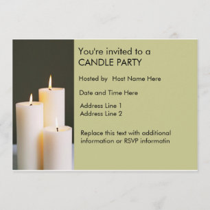 Invitations faits sur commande de partie de bougie