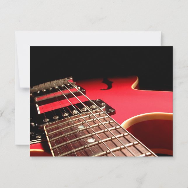 INVITATIONS FAITS SUR COMMANDE - guitare (Devant)