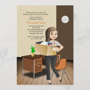 Invitations femelles de retraite des employés de