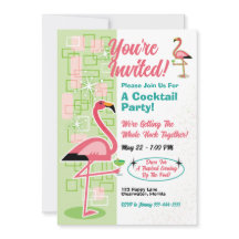 Invitations Festive Flamant rose Party