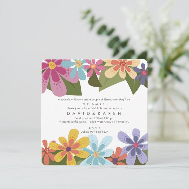 Invitations | Fête des mariées | Flux de printemps (Debout devant)