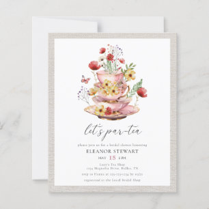 Invitations Fêtes des mariées du Tea Party Fleur s