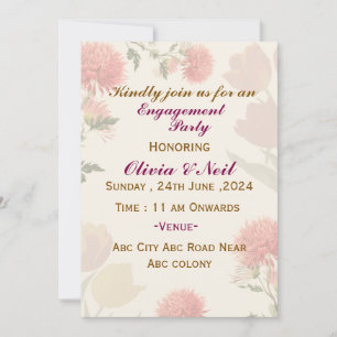 Invitations fiançailles
