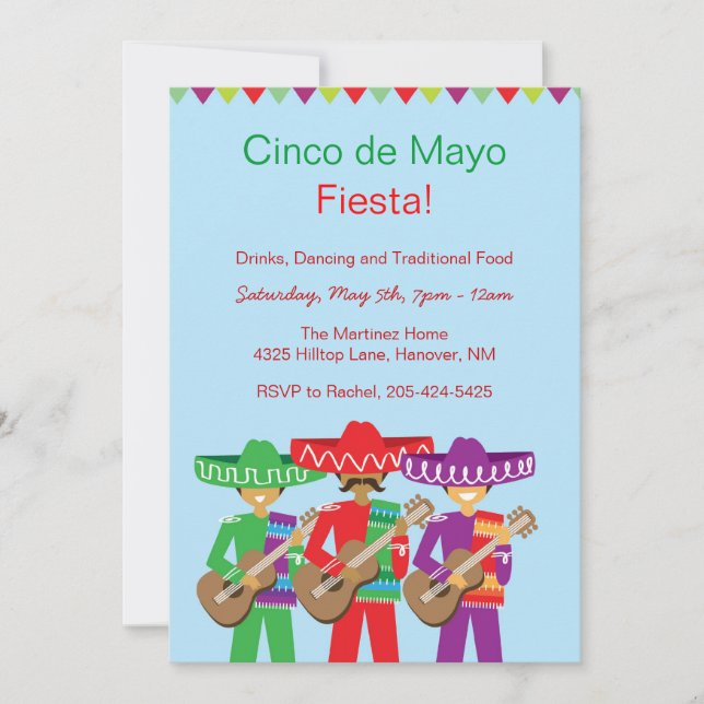 Invitations Fiesta Cinco de Mayo (Devant)