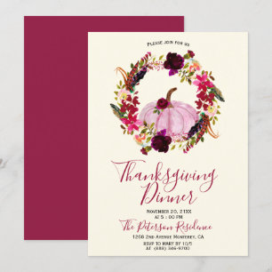 Invitations florales de Bourgogne moderne