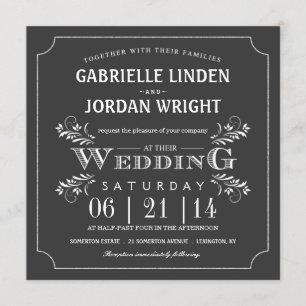 Invitations florales de fantaisie de mariage de