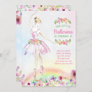 Invitations florales de fête d'anniversaire de