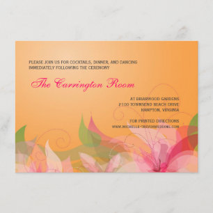 Invitations florales de mariage d'abrégé sur carte