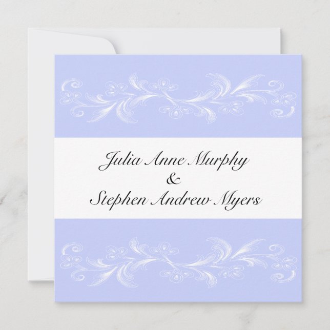 Invitations florales douces de mariage de (Devant)