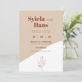 Invitations florales modernes