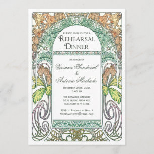 Invitations florales vintages de dîner de